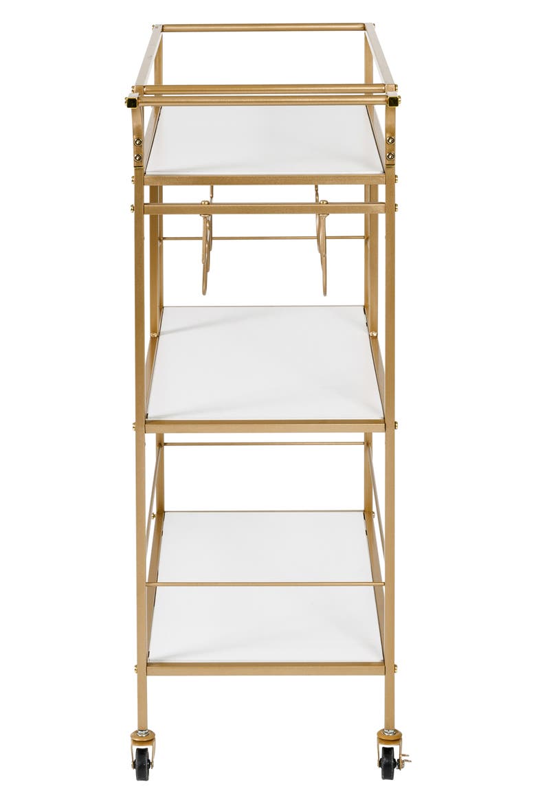 3-Tier Bar Cart, Alternate, color, GOLD