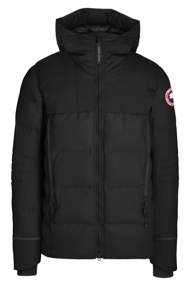 Hybridge Waterproof 750 Fill Power Down Puffer Coat, Alternate, color, BLACK