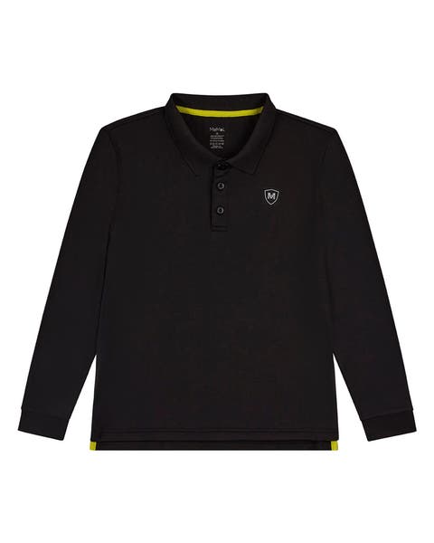Silky Dri-Effect Long Sleeve Polo Shirt (Little Kid & Big Kid)