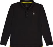 MeMoi Silky Dri-Effect Long Sleeve Polo Shirt