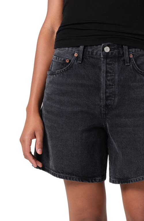Agolde Dame High Waist Mid Length Relaxed Denim Shorts In Hitch
