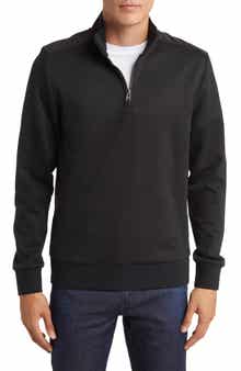 BOSS Sidney Half Zip Cotton Blend Pullover