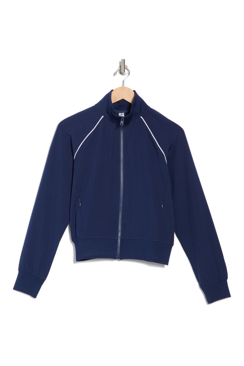 Lightstreme Mystic Crop Bomber Jacket, Alternate, color, NAVAL ACADEMY/WHITE