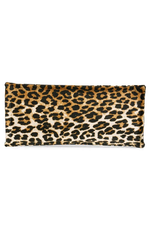Ganni Large Leopard Print Recycled Cotton Shopper Tote In Leopard