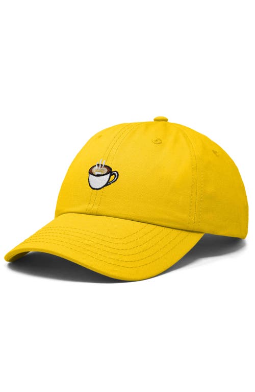 Dalix Cappuccino Embroidered Casual Cap In Gold