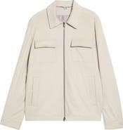 Herno Suede Effect Zip Jacket