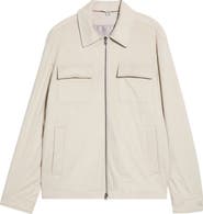 Herno Suede Effect Zip Jacket