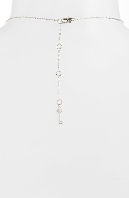 Kate Spade New York Pavé Lock Mini Pendant Necklace In Blue