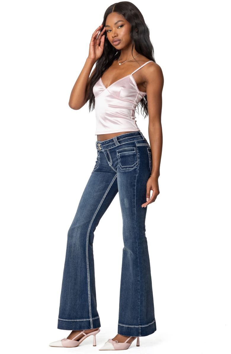 EDIKTED Amelie Stretch Satin Camisole, Alternate, color, Light-Pink