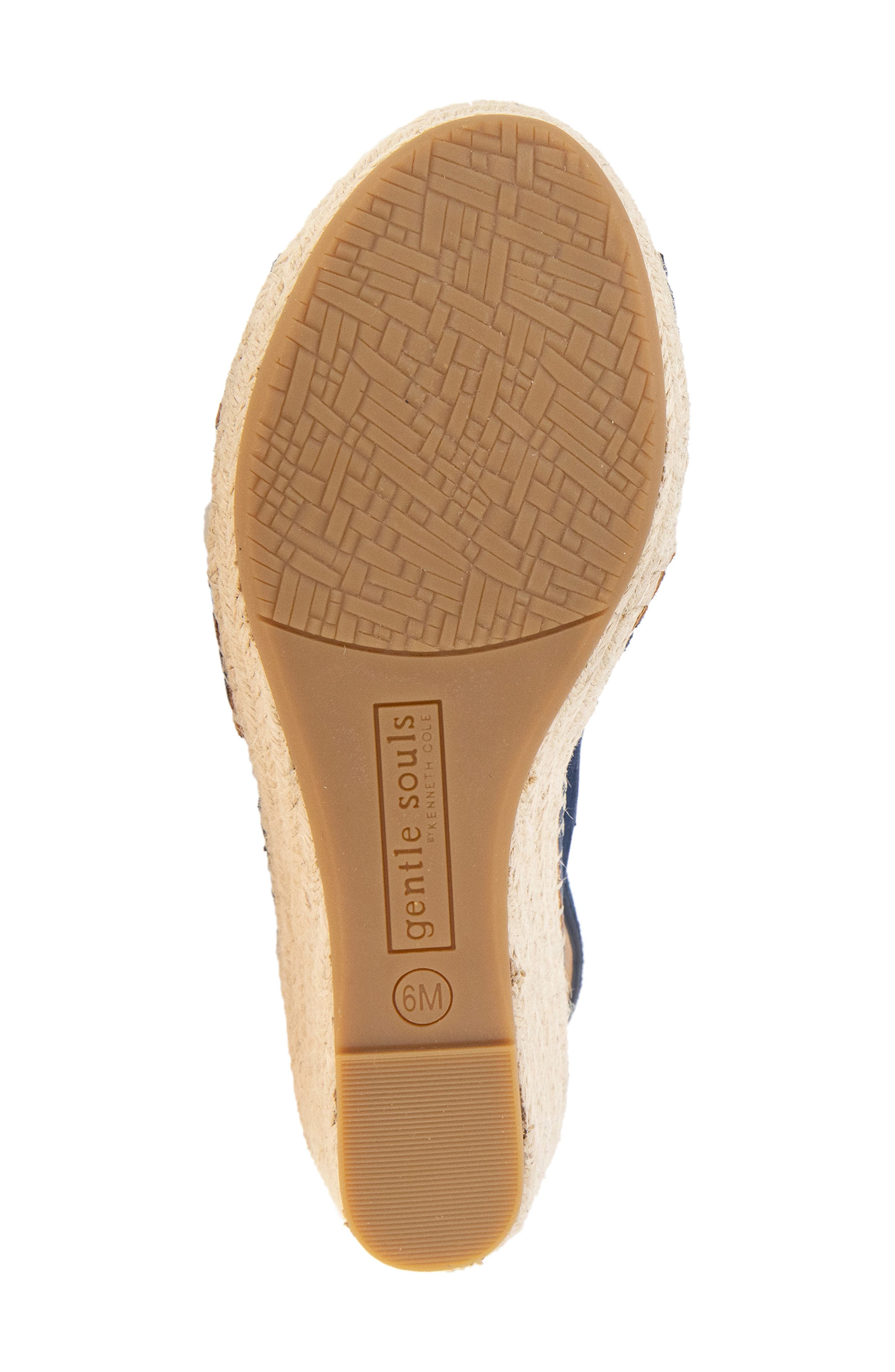 Gentle Souls Claudia Slingback Espadrille Wedge Pump, Alternate, color, Navy Suede