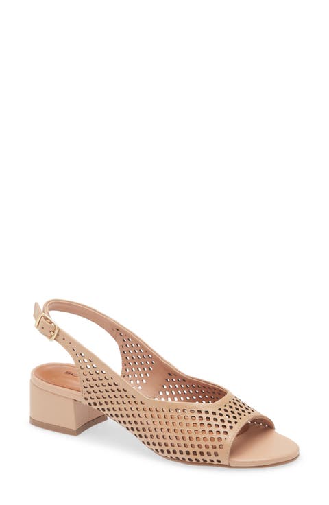 Botelsa Perforated Open Toe Slingback Pump (Women)