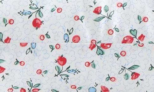 Laura Ashley Aylesmore Ditsy Floral Queen Cotton Percale Sheet Set In Bright Red