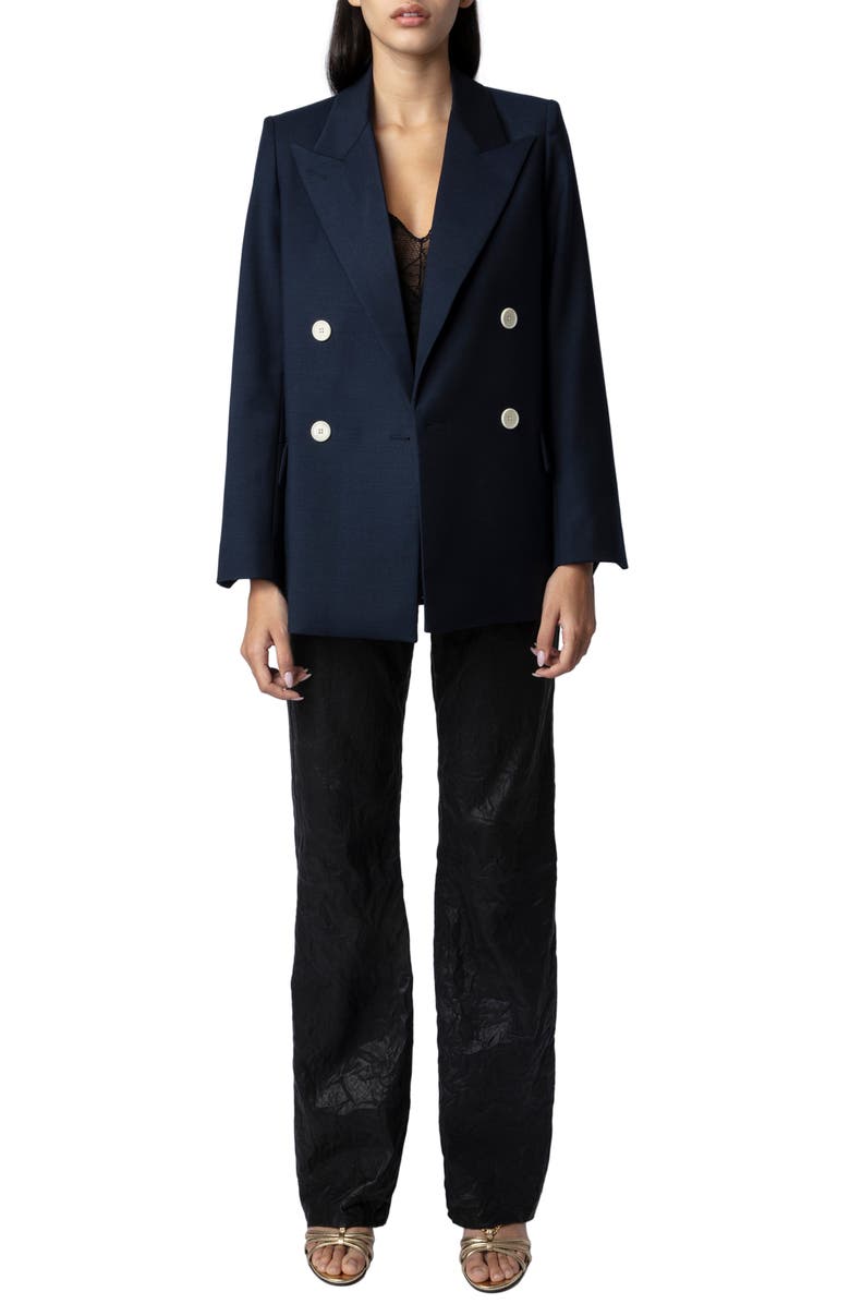 Zadig & Voltaire View Double Breasted Jacket, Alternate, color,