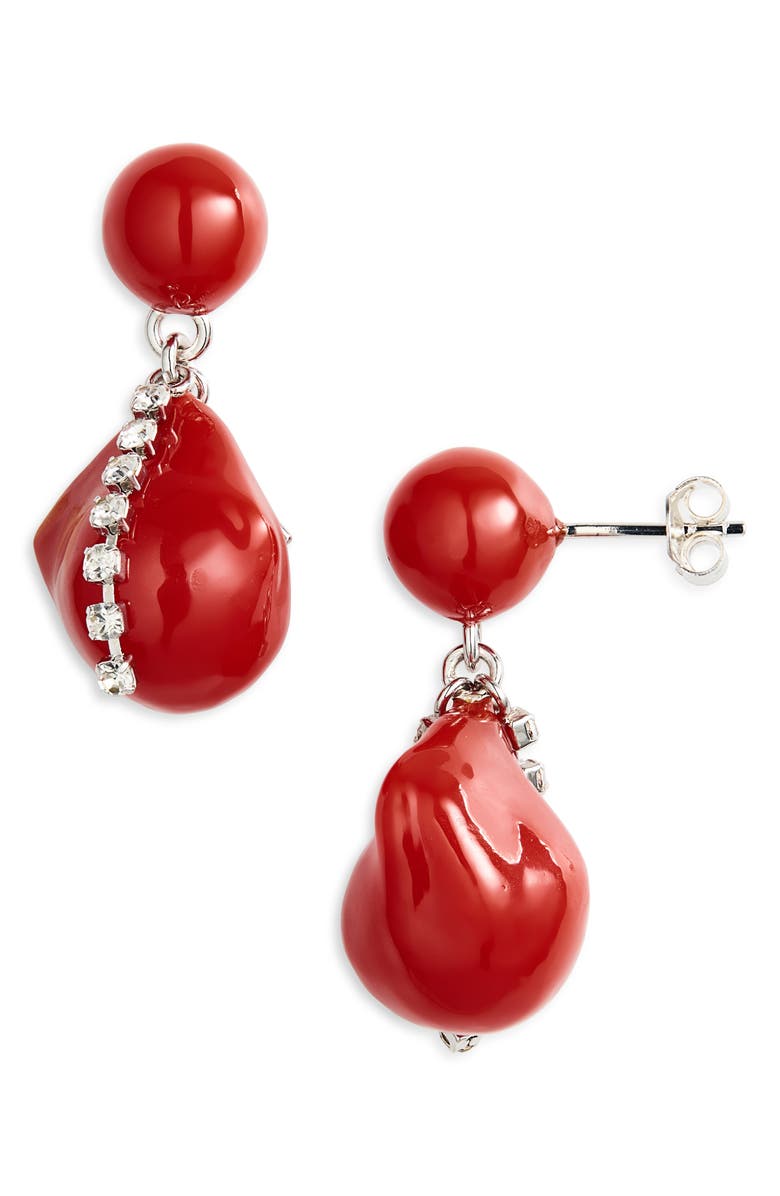 COMPLETEDWORKS Bead & Rhinestone Drop Earrings, Main, color, Rhodium Plated