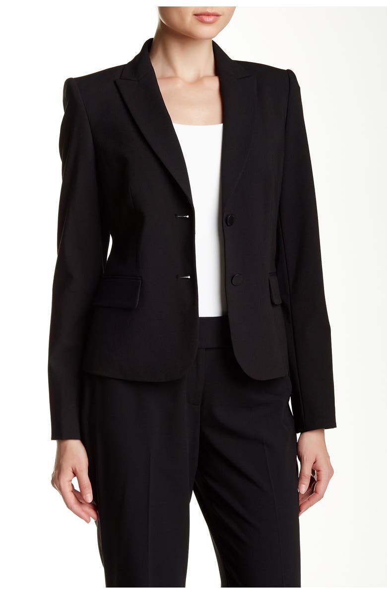 Calvin Klein Two Button Short Jacket, Main, color, Black