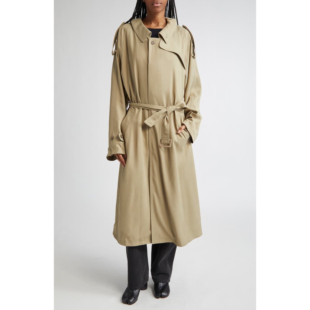 Mm6 Maison Margiela Convertible Trench Coat In Neutral