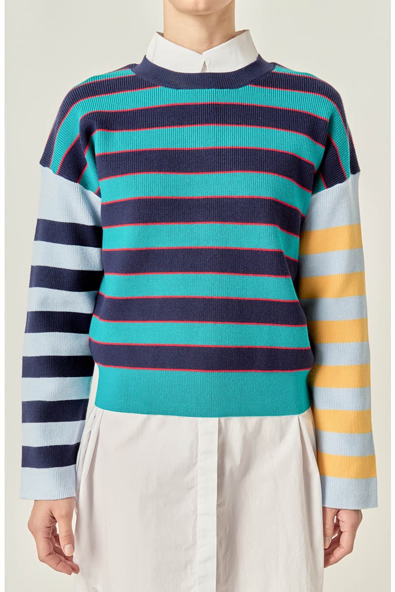 Striped Knit Top, Main, color, MULTI