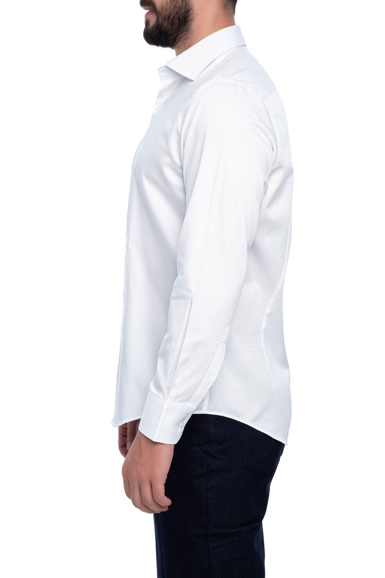 Berkley Slim Fit Cotton Dress Shirt, Alternate, color, WHITE