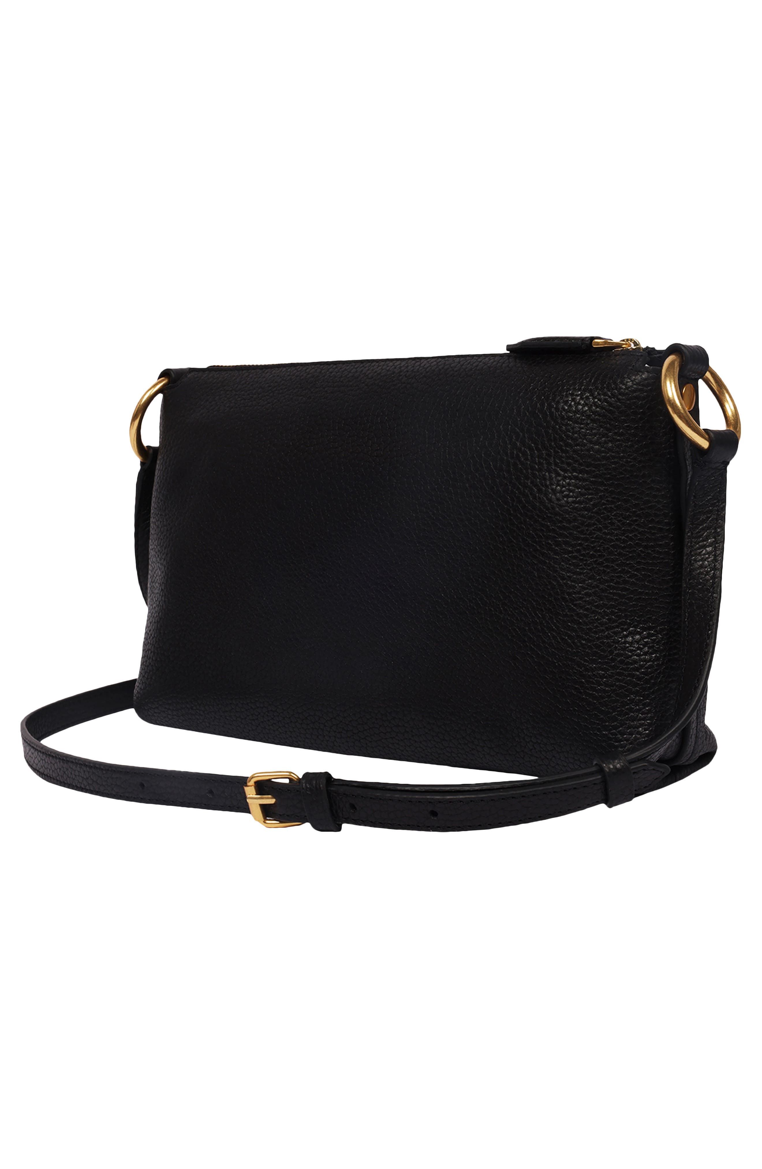 Rivington Leather Crossbody Bag, Alternate, color, BLACK