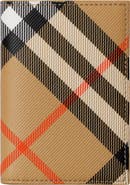 Burberry Check Folding Card Case