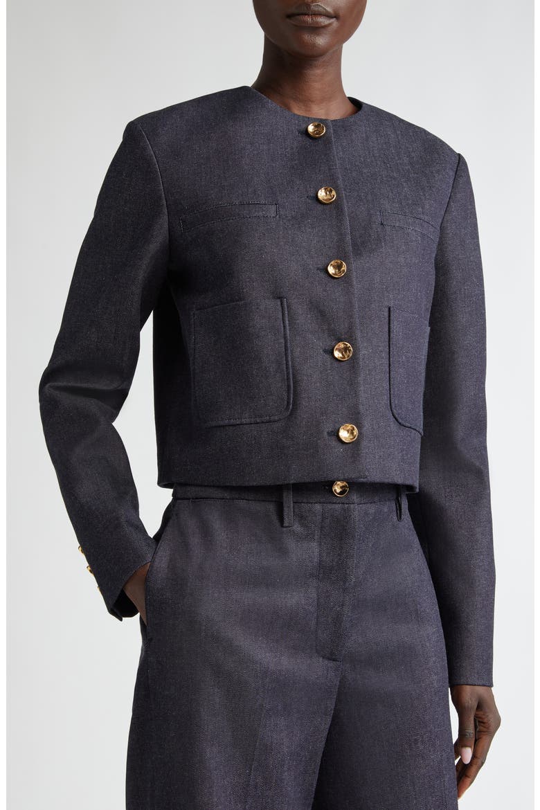 Bernadette Cotton Jacket, Alternate, color, BERRY BLUE