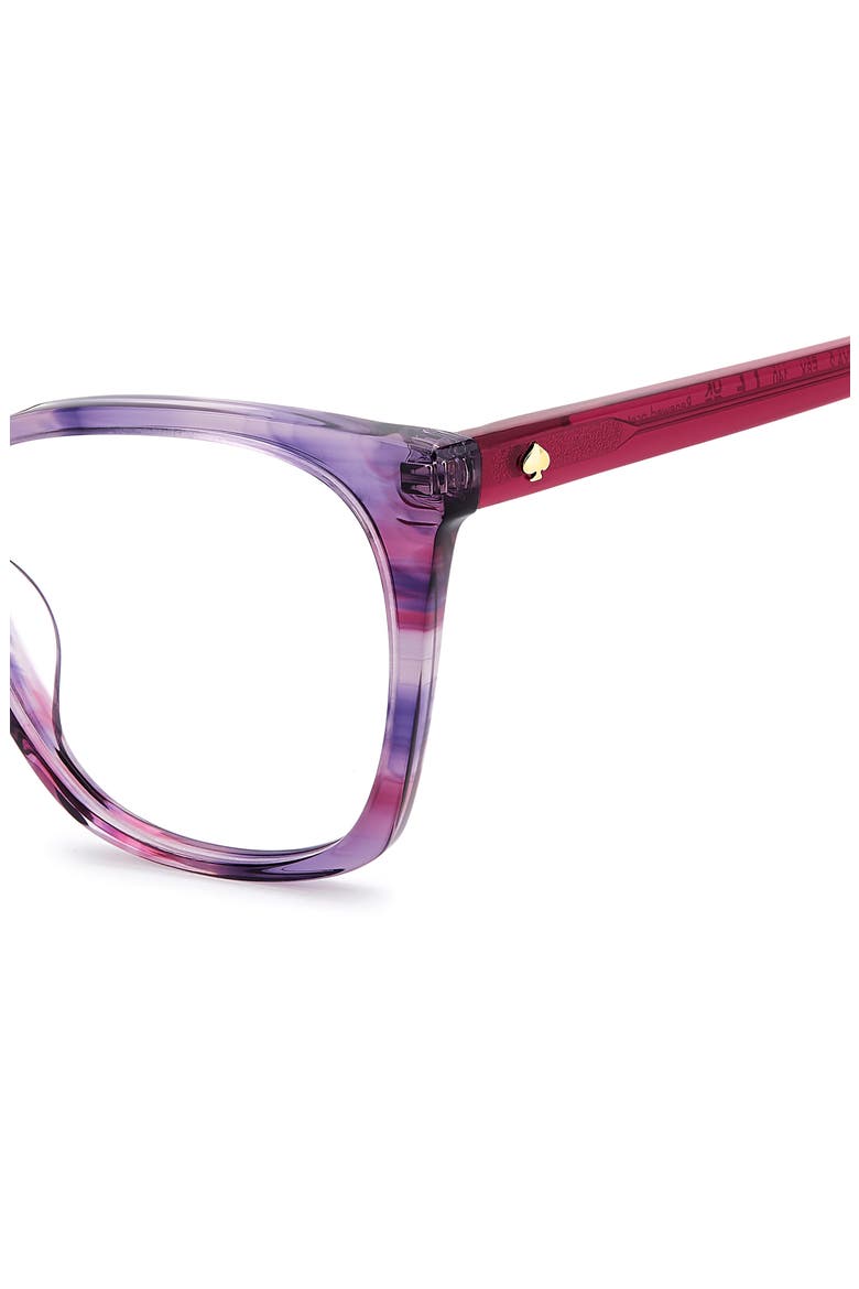 taya 52mm square optical glasses, Alternate, color, STRIPED BURGUNDY VIOLET