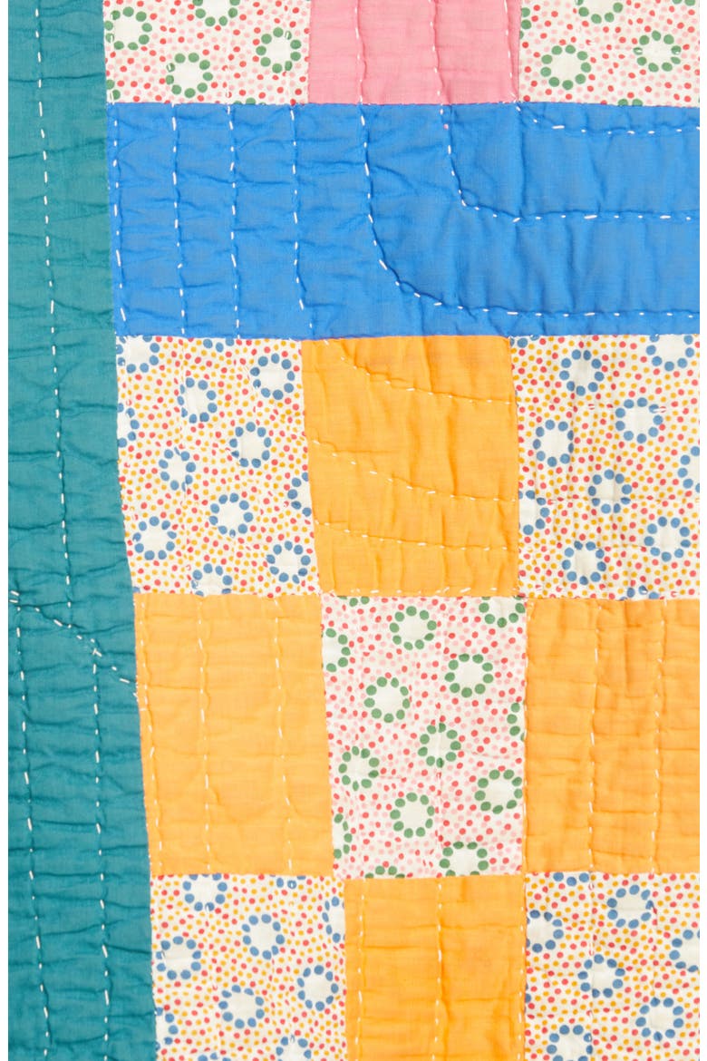 One of a Kind Reworked Quilt Floral Nine Patch Workwear Jacket, Alternate, color, BRIGHT PASTEL/FLORAL MULTI