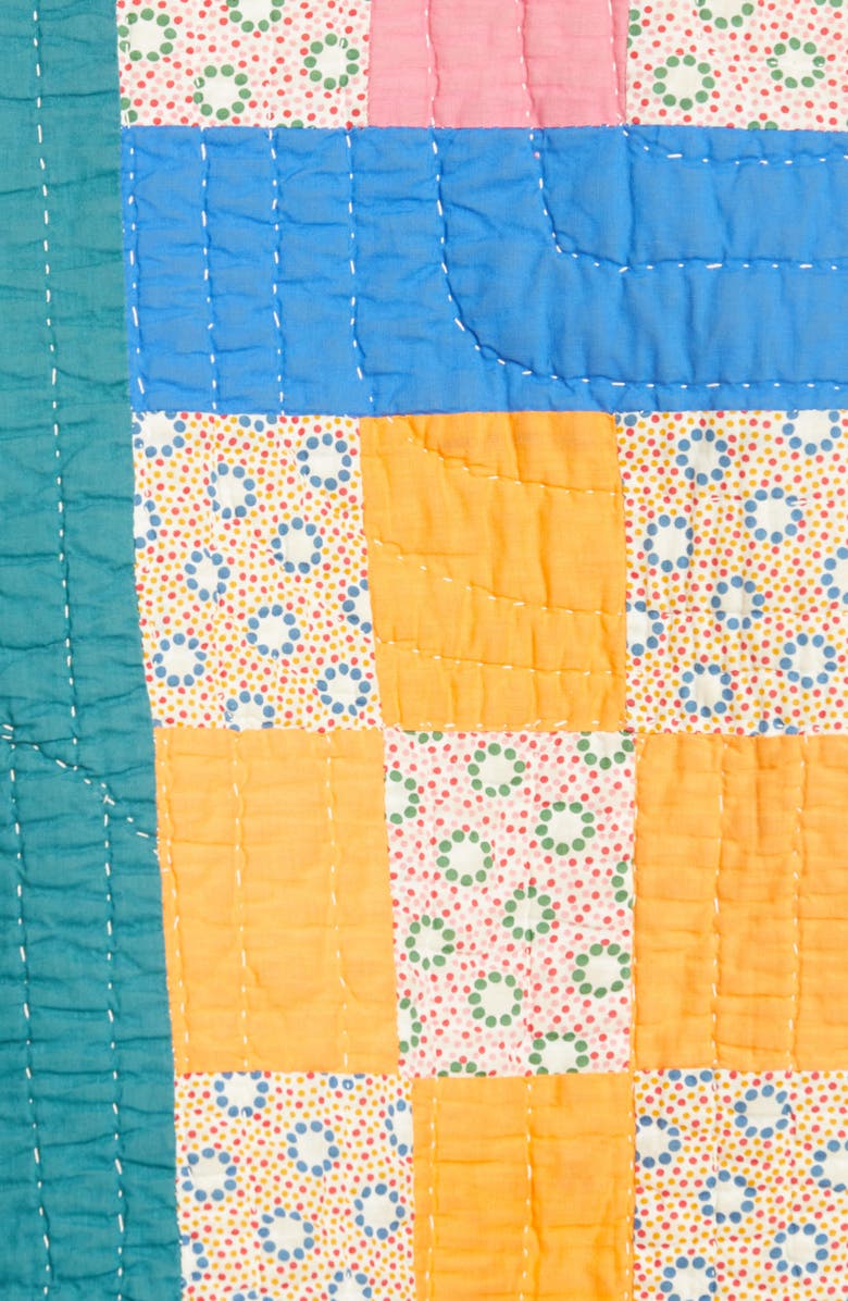 Bode One of a Kind Reworked Quilt Floral Nine Patch Workwear Jacket, Alternate, color,