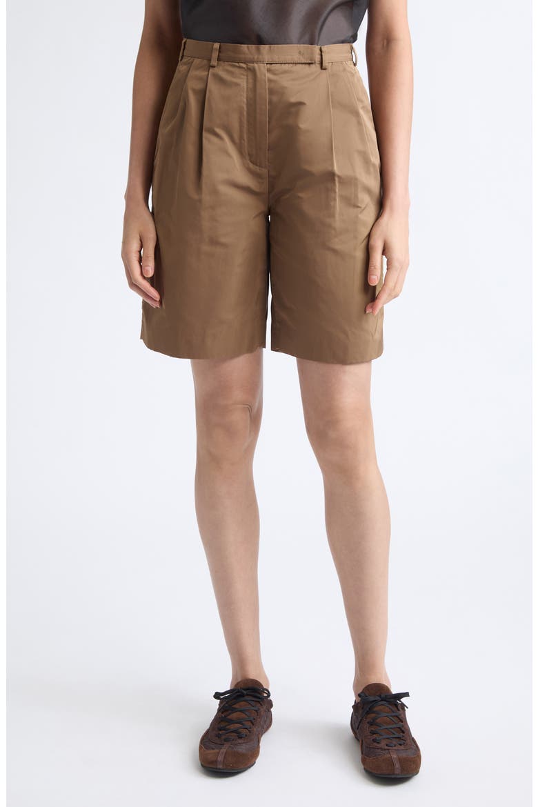 Pleated Radzmir Bermuda Shorts, Main, color, CHOCOLATE PLUM