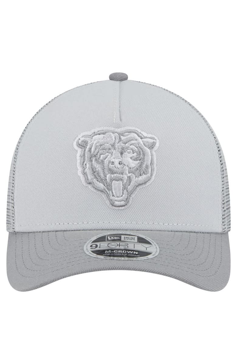New Era Men's New Era Gray Chicago Bears Domain A-Frame Trucker 9FORTY Adjustable Hat, Alternate, color, 