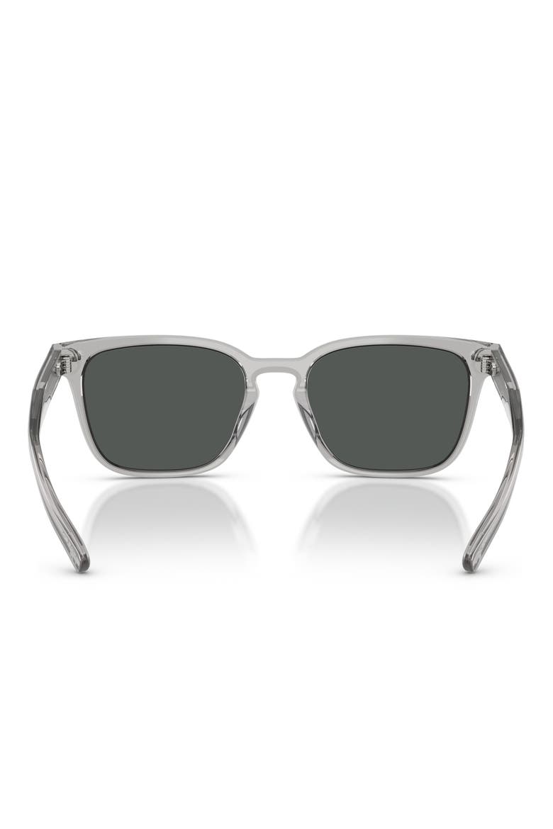 57mm Rectangular Sunglasses, Alternate, color, GREY TRANSPARENT / DARK GREY
