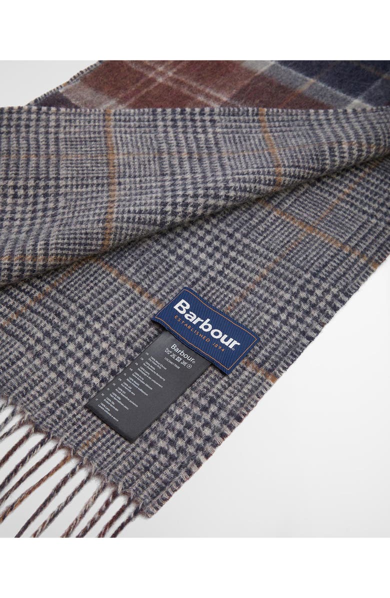 Barbour Dramside Reversible Lambswool Scarf, Alternate, color, Midnight Oak Tartan