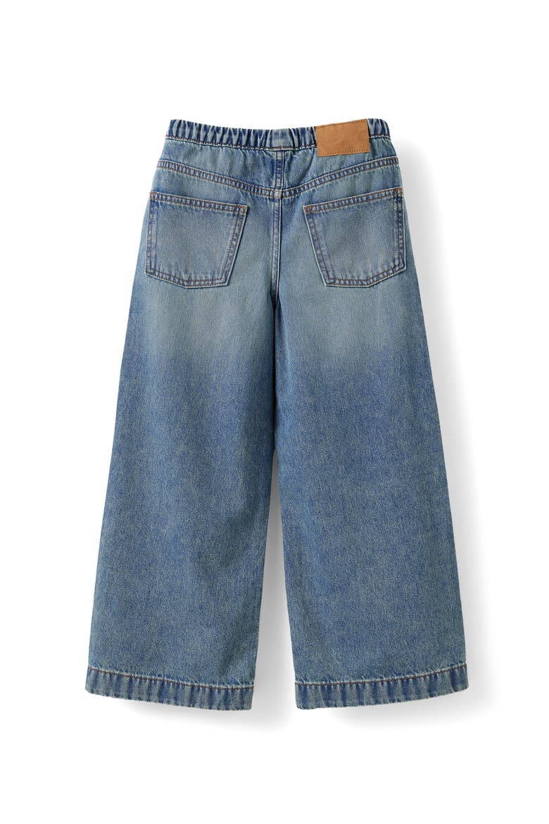 Kid's Relaxed Wide Leg Denim Jean, Alternate, color, Blue Haven Mid Blue