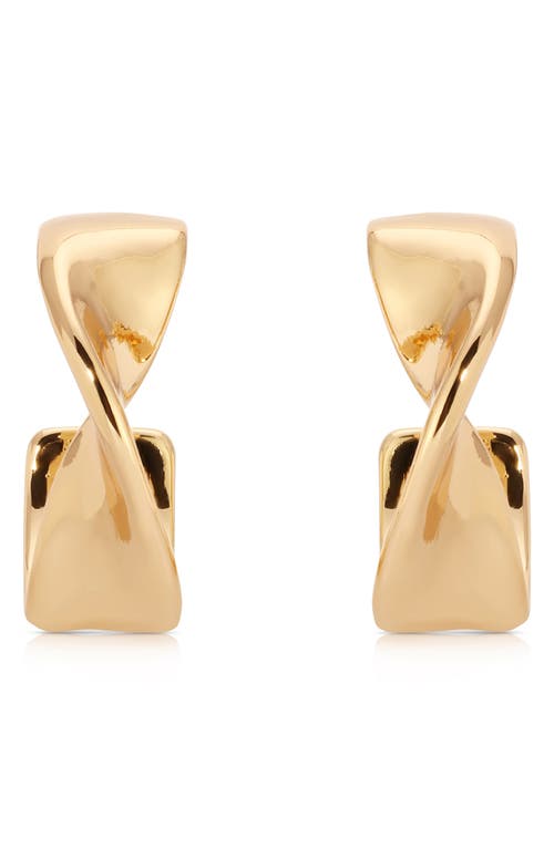 Ettika Heirloom Twist Small Hoops Earrings In Gold