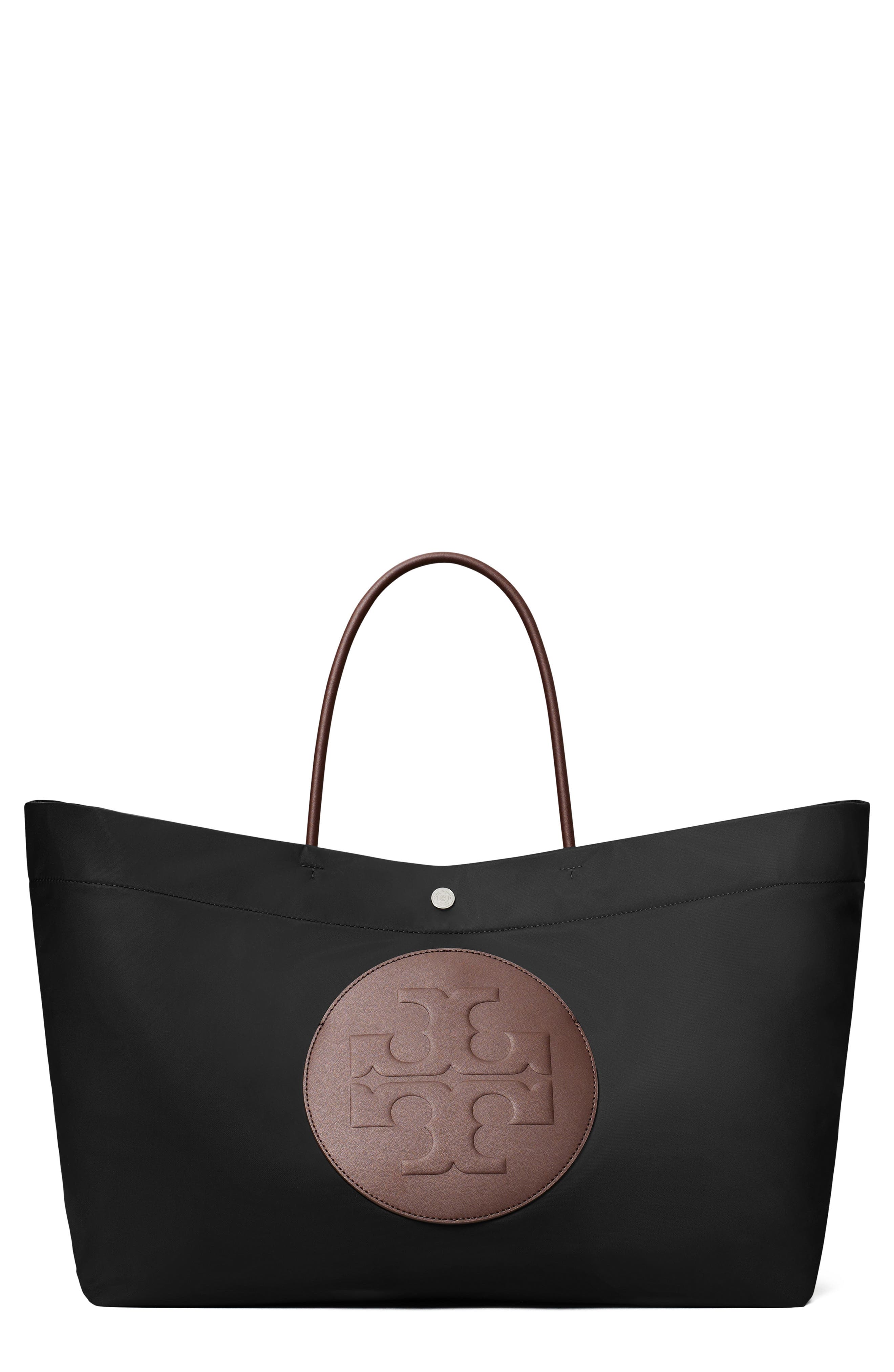 Tory Burch Ella Twist Tote, Main, color, Black
