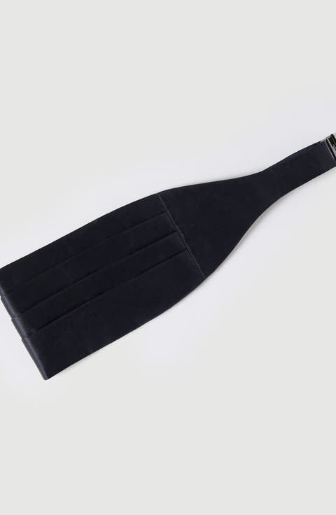 Silk and cotton satin cummerbund