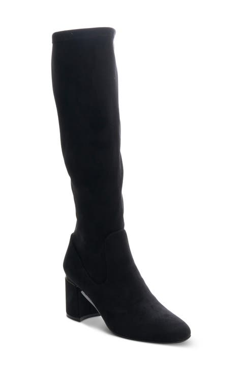 Knee high suede boots women hotsell