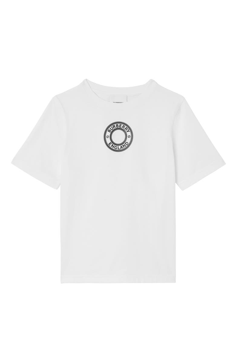 Burberry Kids' Roundel Organic Cotton Logo Graphic Tee, Main, color, 