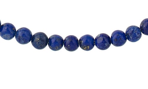 John Varvatos Artisan Lapis Lazuli Beaded Necklace In Blue/silver