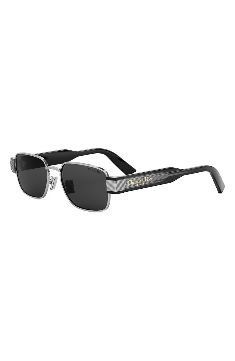 DIOR 'Christian Dior Label S2U Rectangle Sunglasses, Alternate, color, Shiny Palladium / Smoke