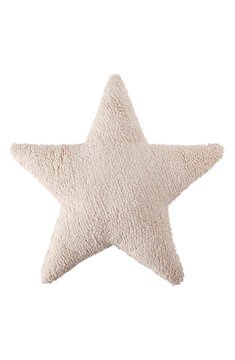 Lorena Canals Star Cushion, Main, color, Beige