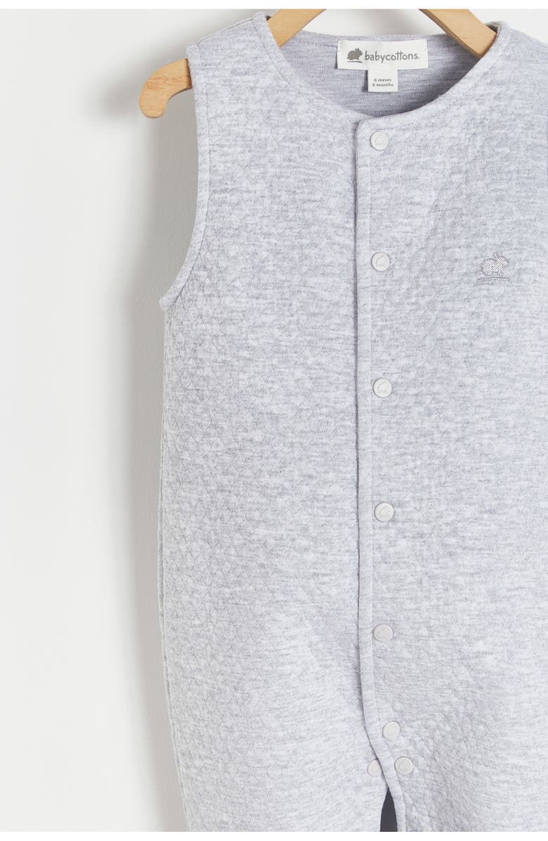 Babycottons Premium Peruvian Pima Cotton Mat Overall for Infant, Alternate, color, Grey/Melange