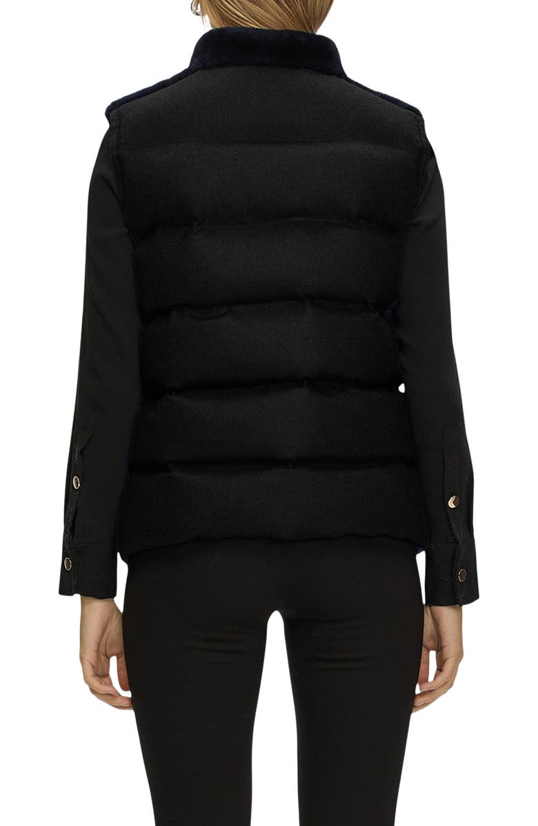 GORSKI Reversible Shearling Lamb Vest, Alternate, color, Black/Black