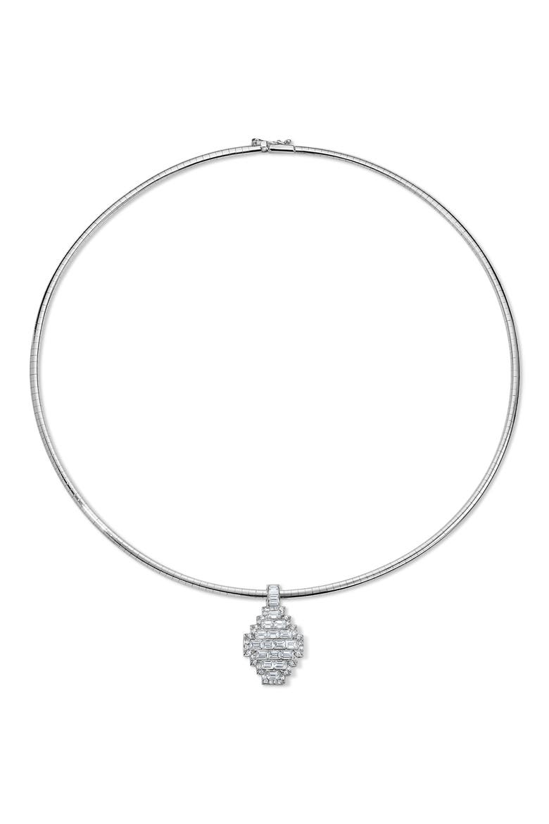 Diamond Empire Choker Necklace, Main, color, 18K WHITE GOLD