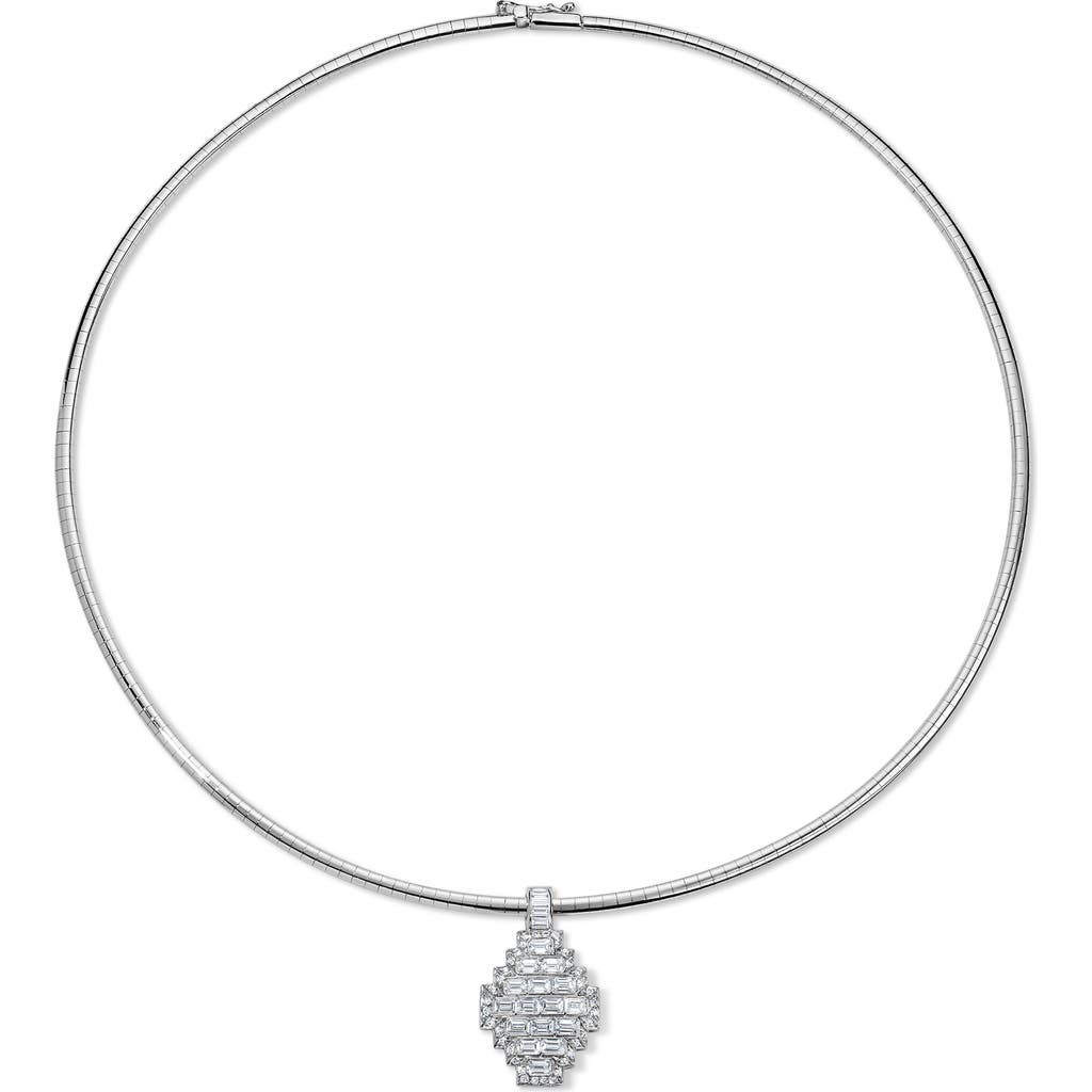 Mindi Mond Diamond Empire Choker Necklace In Silver