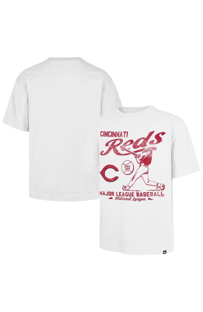 '47 Men's '47 White Cincinnati Reds Regional Batter Foundation T-Shirt, Main, color, White