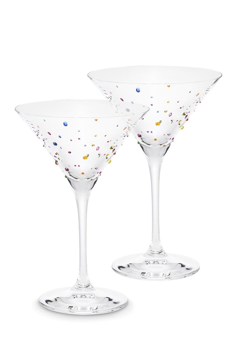 Swarovski Rainbow Edition Swarovski Crystal Martini Glasses - Set of 2, Main, color,