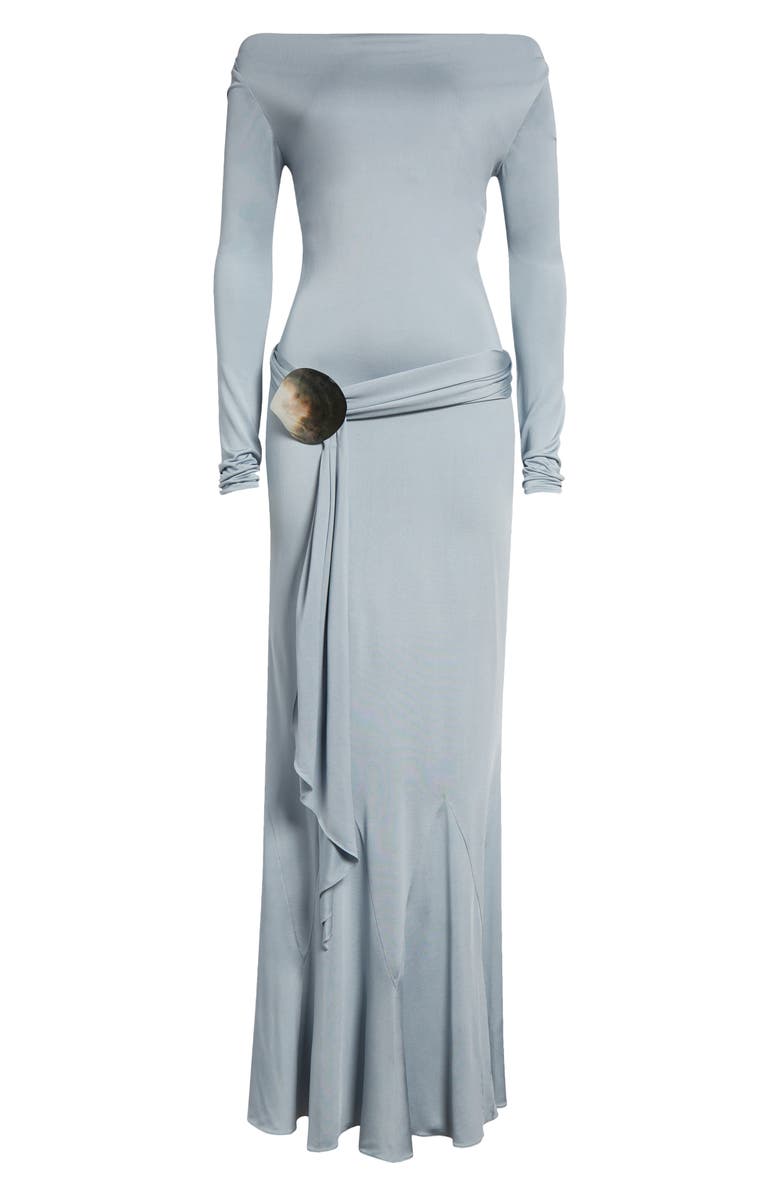 CONNER IVES Demi Couture Long Sleeve Silk Jersey Maxi Dress, Alternate, color, 