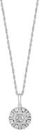 EFFY Sterling Silver Diamond Disc Pendant Necklace