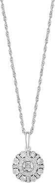 EFFY Sterling Silver Diamond Disc Pendant Necklace